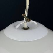 White and pink Murano glass pendant lamp, Italy, 1970s.
