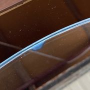 Mirror 1970 in glass smoked modernist square shape