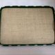 Tray in scoubidou and green and beige wood