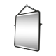 Large barber mirror to hang or lay 24x30cm