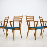1960s Set of Four Oak Dining Chairs, Czechoslovakia