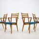 Ensemble de quatre chaises de salle à manger en chêne des années 1960, Tchécoslovaquie