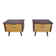 Pair of nightstands vintage bedside table compass legs