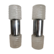 Pair of 70 years double wall light in chrome and glass