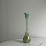 Vase soliflore en verre coloré transparent