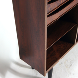 Library in rosewood book unit wall cabinet