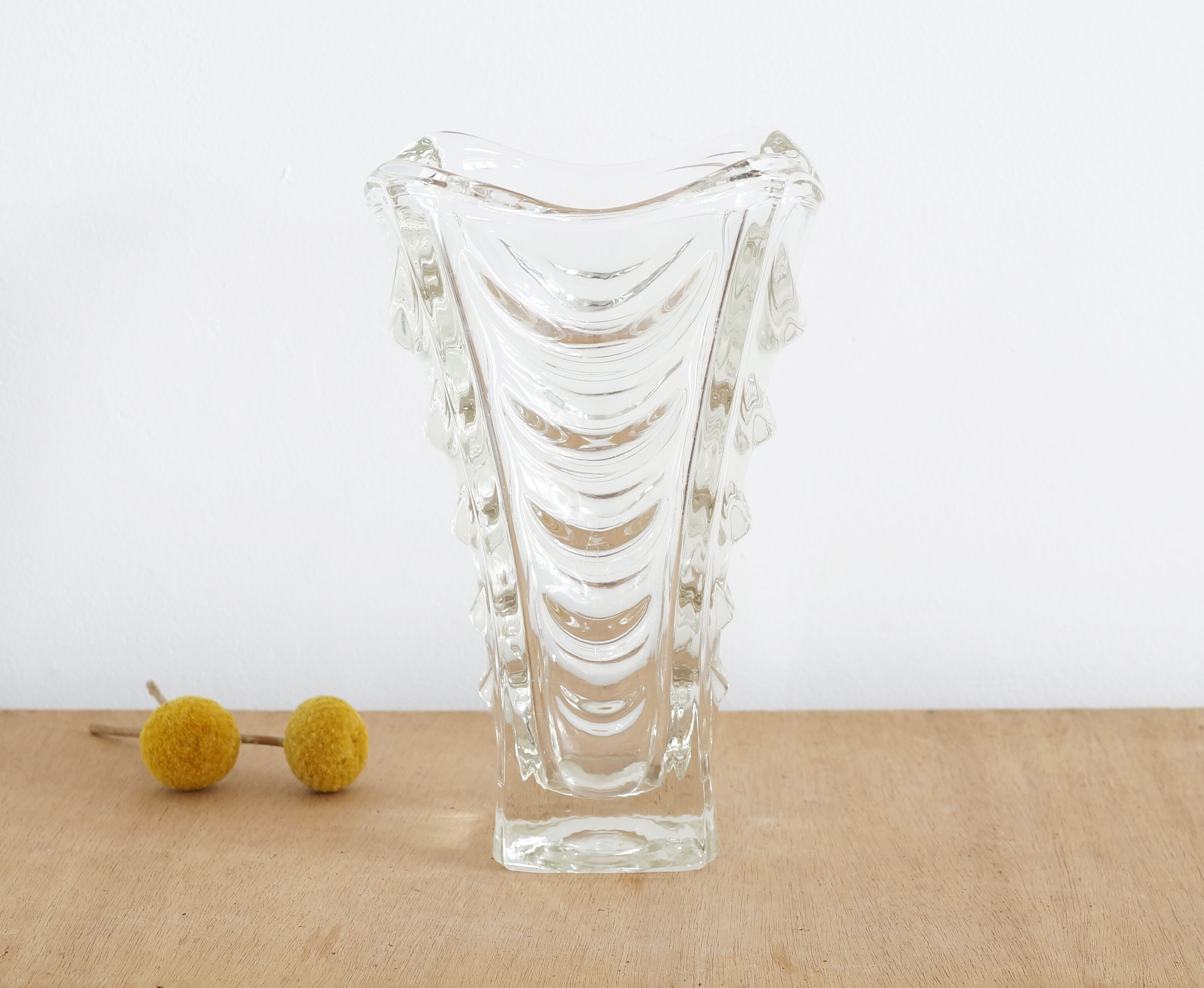 Vintage molded glass vase