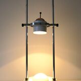 Adjustable desk lamp in chrome and metal, eighties