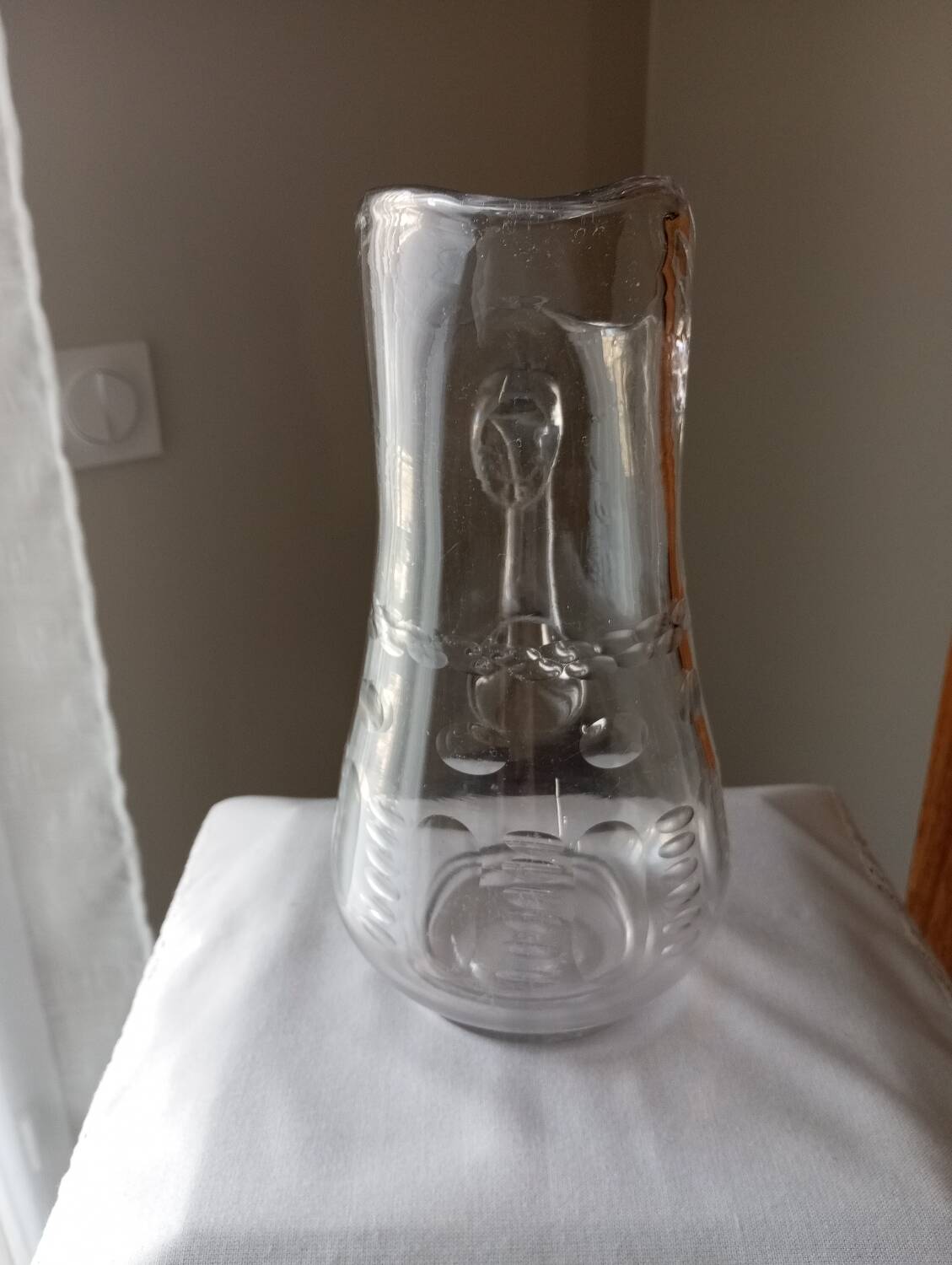 Carafe en verre soufflé