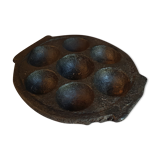 Old stone dish for cooking eggs / ideal in decoration for floating candles - underside