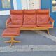 Scandinavian bench in wood and leather by Soda Galvano for Liebe Mobel