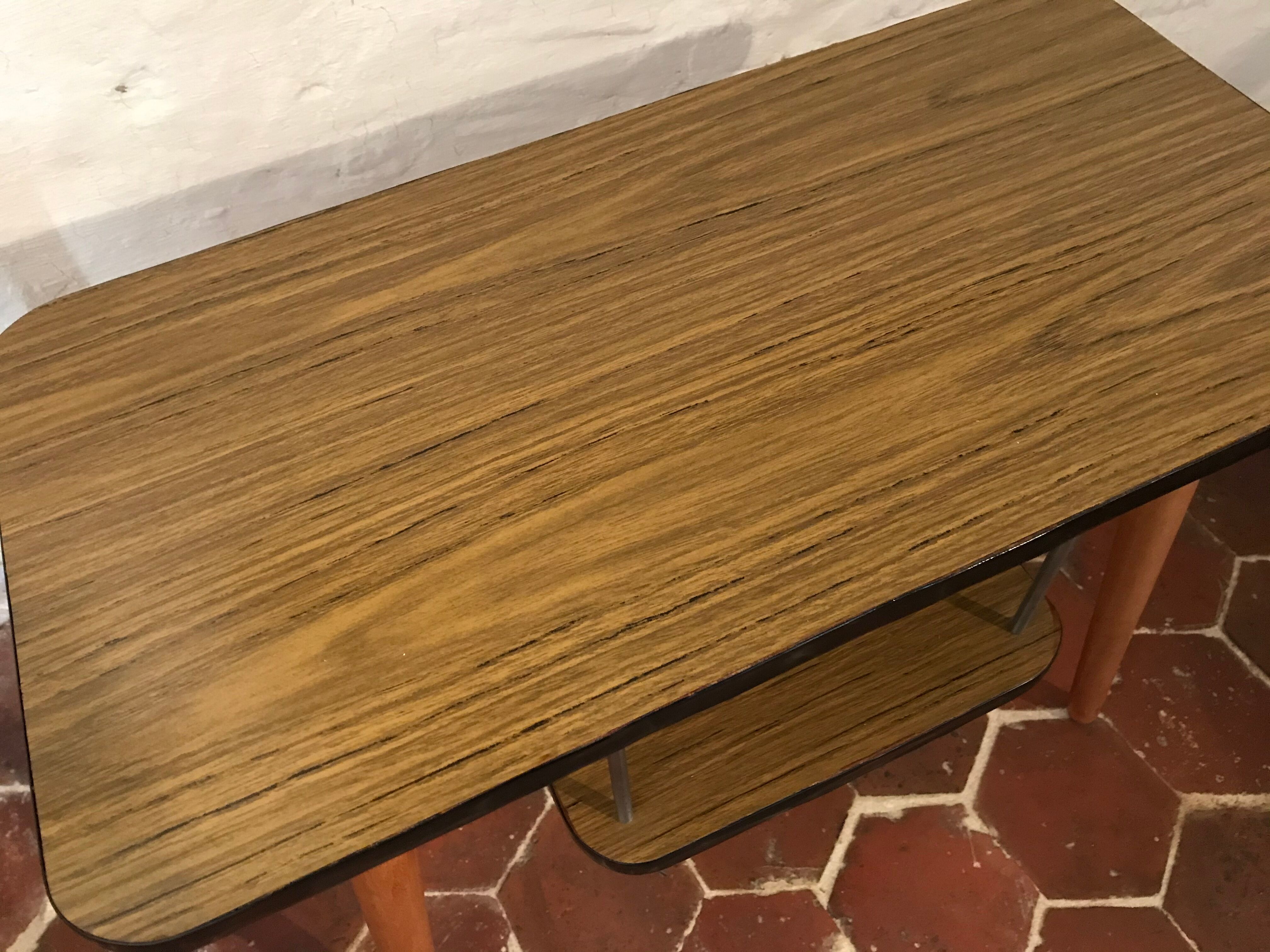 Two-plated formica side table