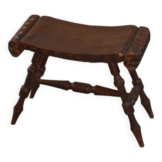 Rustic pine stool from the 1960s