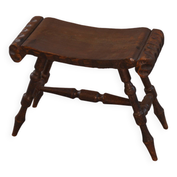 Rustic pine stool from the 1960s