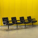 1970s Leather Swivel Chair Eurochair by Girsberger (Price for One)