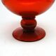 Vase, mid-century modern, red glass, designed by J. Słuczan-Orkusz, Poland, 1970s