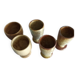 Lot of Mazagrands and pottery glasses