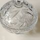 Bohemian cut crystal candy dish. Sophisticated star motifs.