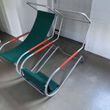 Set of midcentury 'Lido' sun lounge chairs, design Battista and Gino Giudici