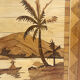 Table basse africaine en bois marqueté, vers 1960