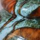 Art Nouveau design lamp from the 60s in Murano glass