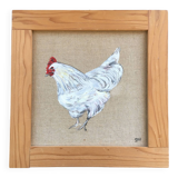 White hen painting