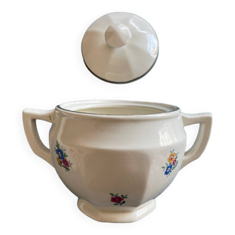 Ceramic sugar bowl from Sarreguemines