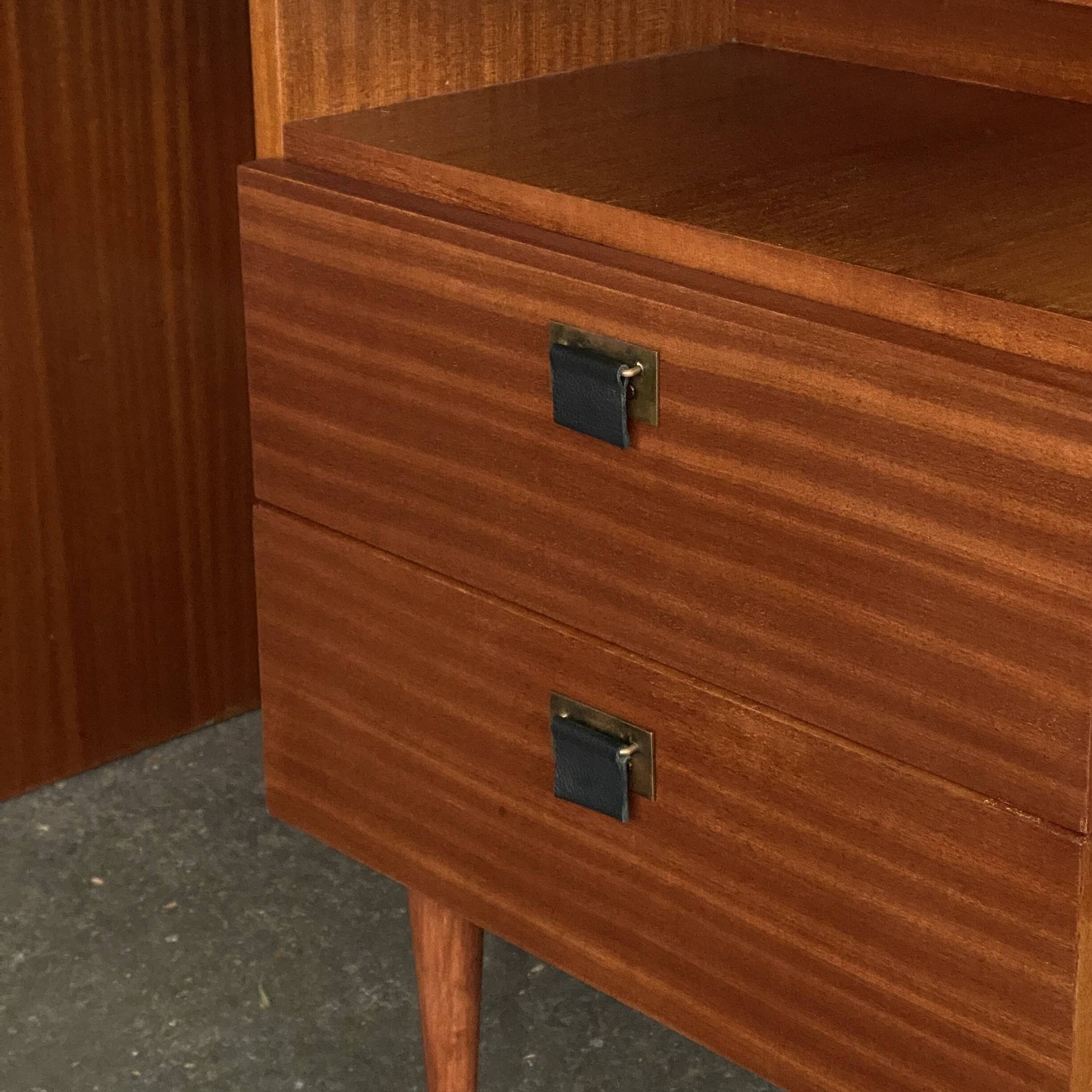 Vintage mahogany desk, 1950, restored