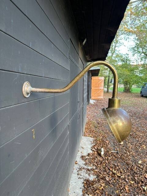 2 industrial brass wall lights - Denmark 70s-80s