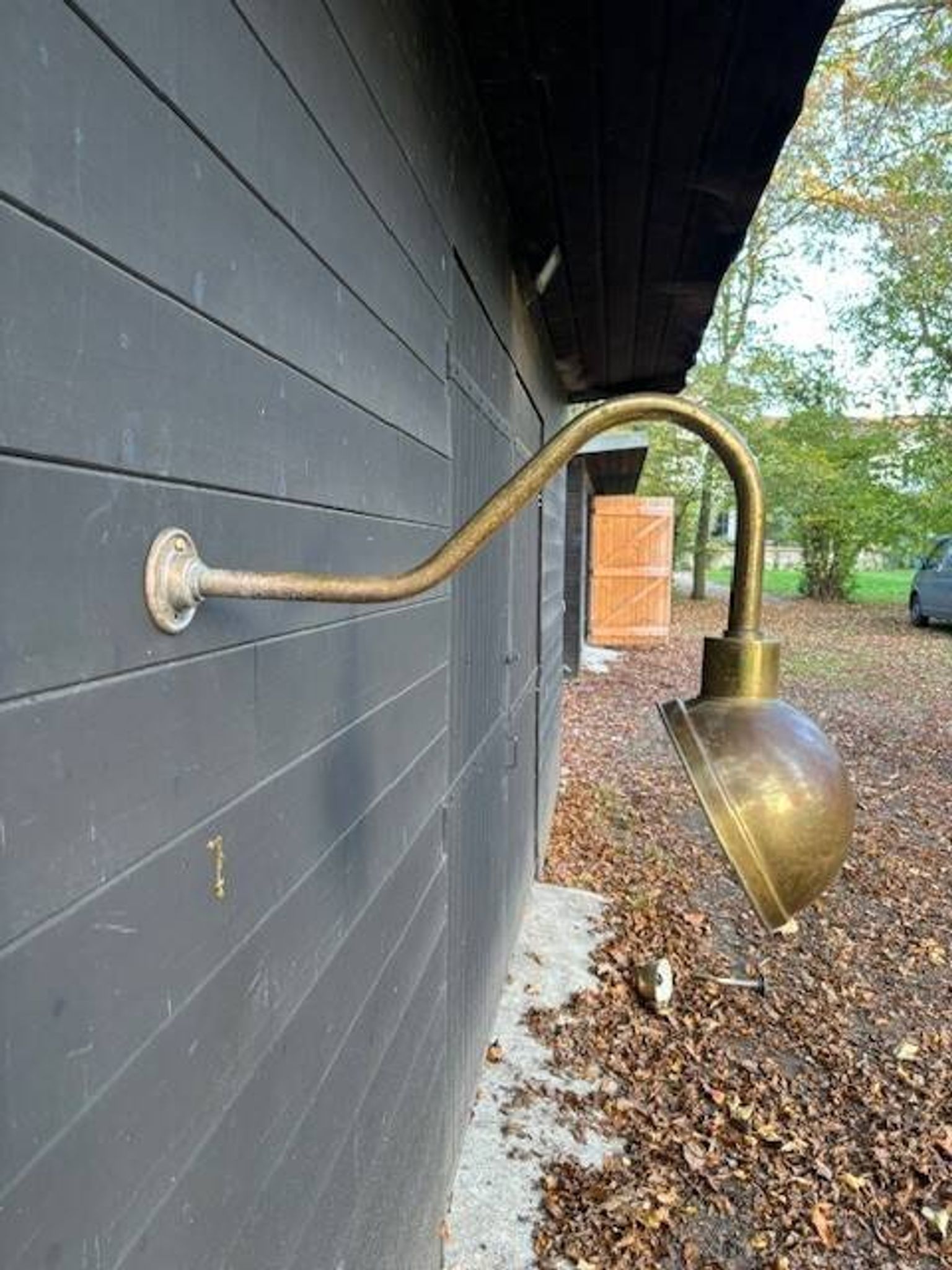 2 industrial wall sconces in brass - Denmark 1970s-80s