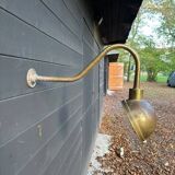 2 industrial brass wall lights - Denmark 70s-80s