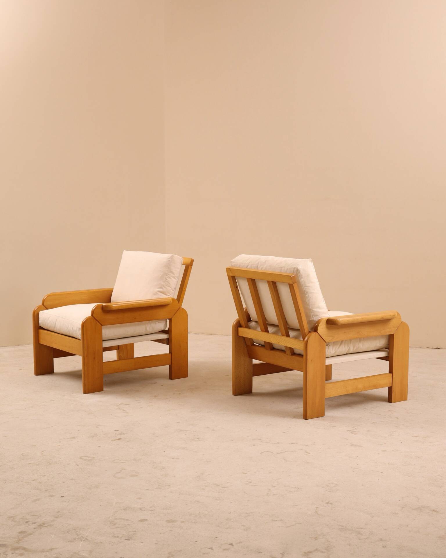 Fauteuil en hêtre, 1980’s
