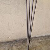 Half moon console - Wrought iron and green marble top - Design 1940