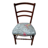 Antique parrot fabric chair