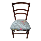 Chaise ancienne tissu perroquet