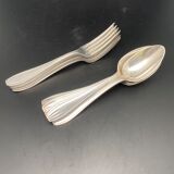 Silver metal cutlery