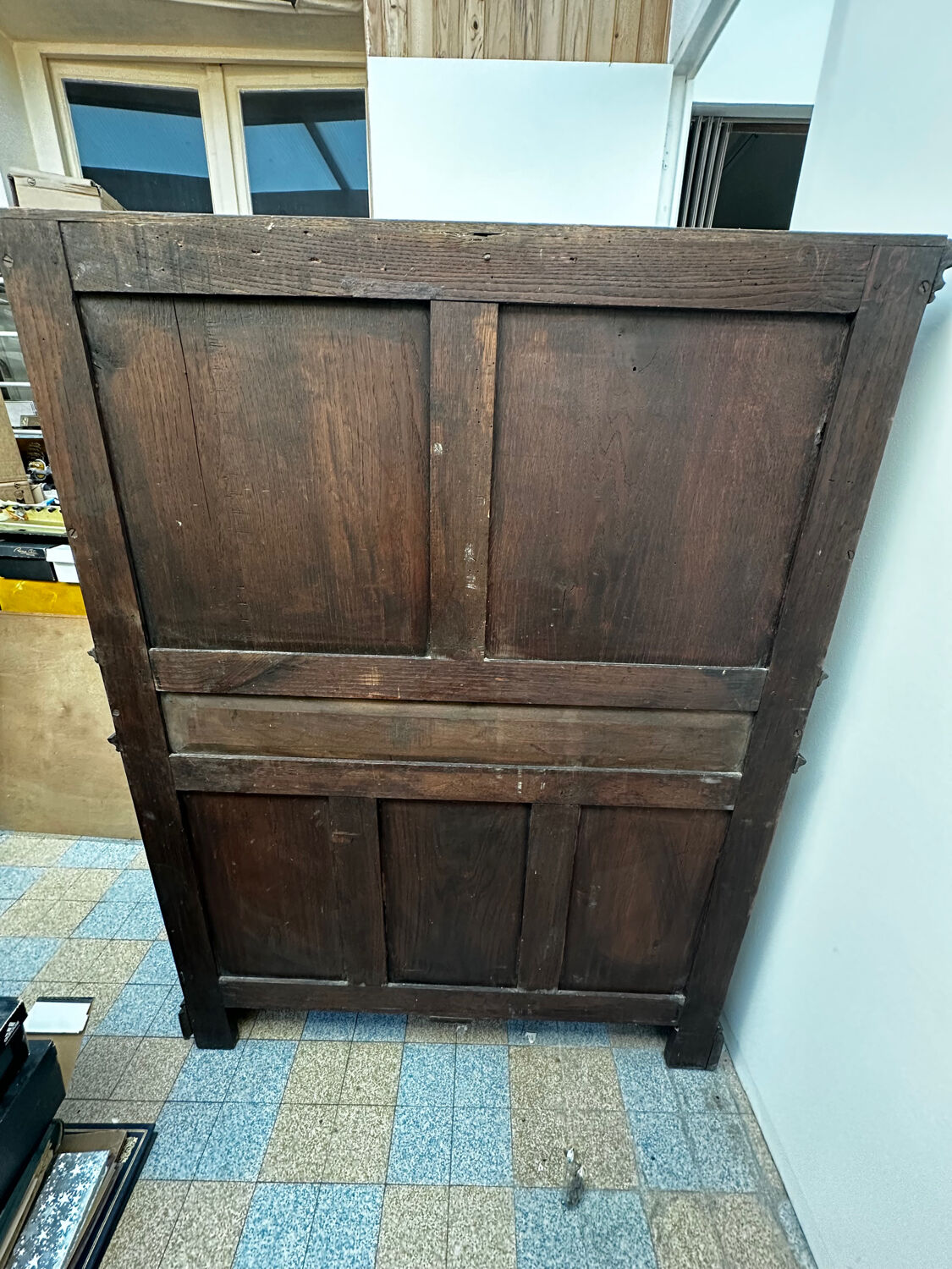 Gothic oak buffet cabinet - 19th century