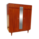Armoire avec penderie, placage palissandre