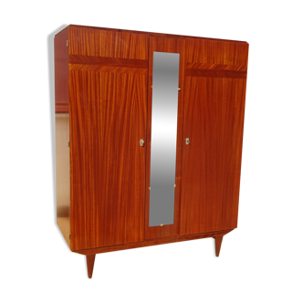 Armoire avec penderie, placage palissandre