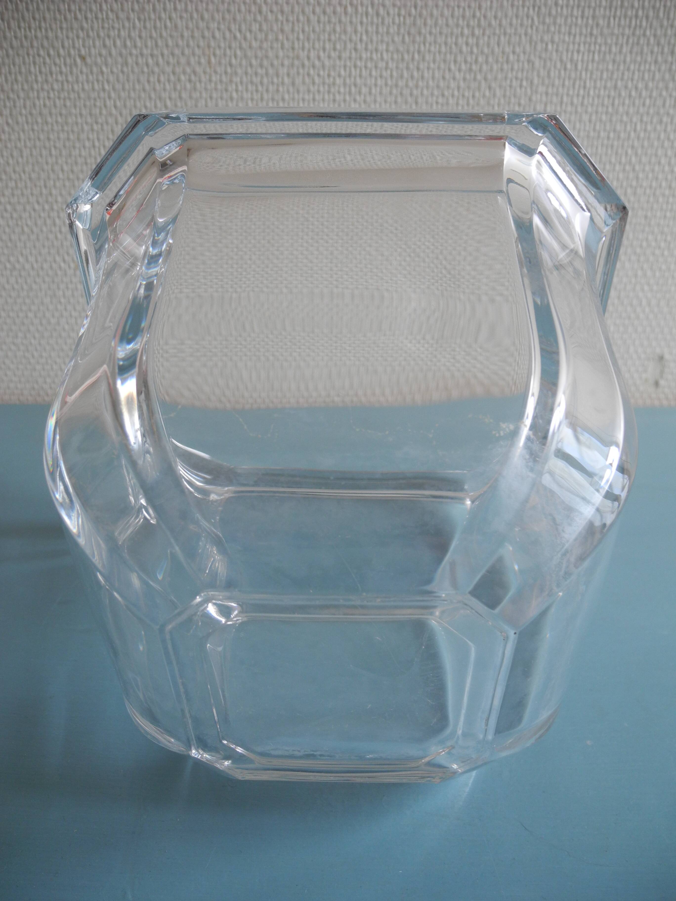 Antique vase cache pot vintage crystal decorative french crystal flower pot