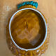 Vintage polychrome ceramic pineapple shaped butter dish vallauris #e