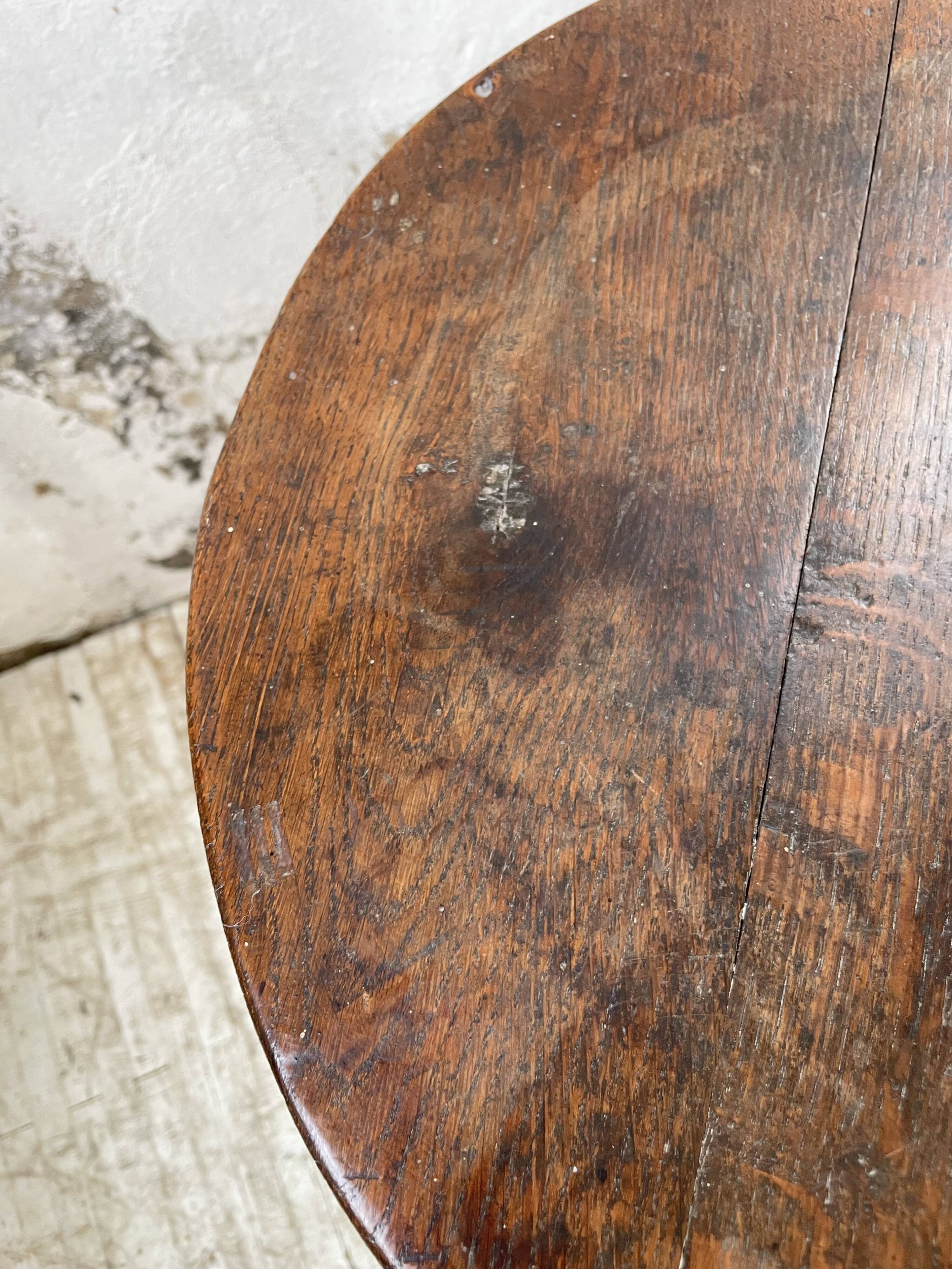 19th century oak pedestal console