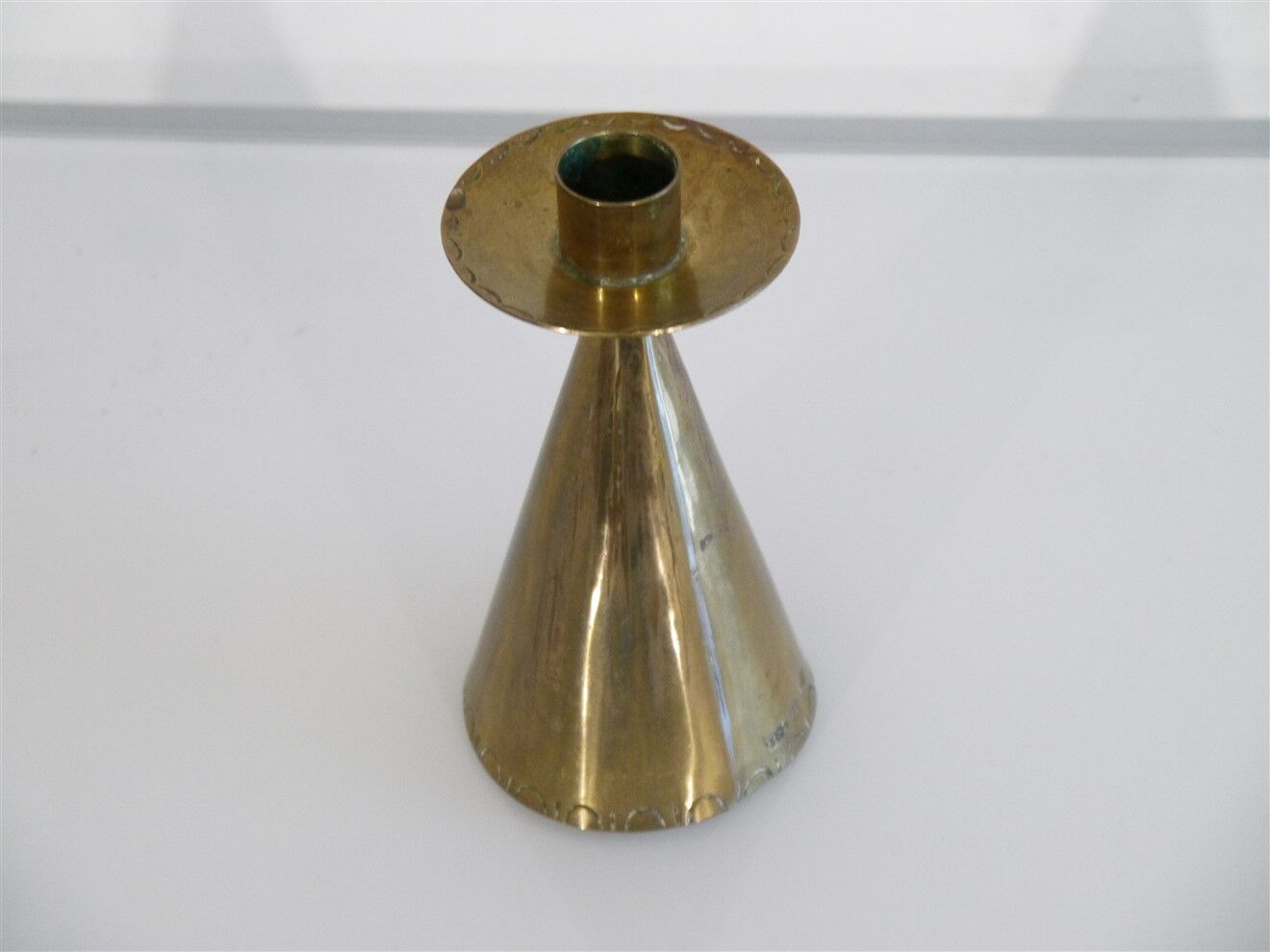 Vintage Scandinavian brass candle holder