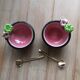 Vintage Keramos Sèvres salt cellars in their case