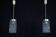 Pair of Italian Pendant Lights in Glass and Polished Aluminum, 1970s