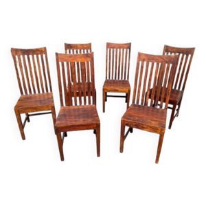 6 chaises en teck