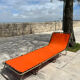 Vintage deckchair 1970 orange
