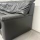 3-seater sofa by Durlet Belgium | Vintage black leather postmodern design |