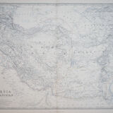 Map of Persia and Afghanistan c1869 Keith Johnston Royal Atlas Hand coloured map