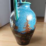 glazed ceramic vase 1920 signed François Sicard Vallauris